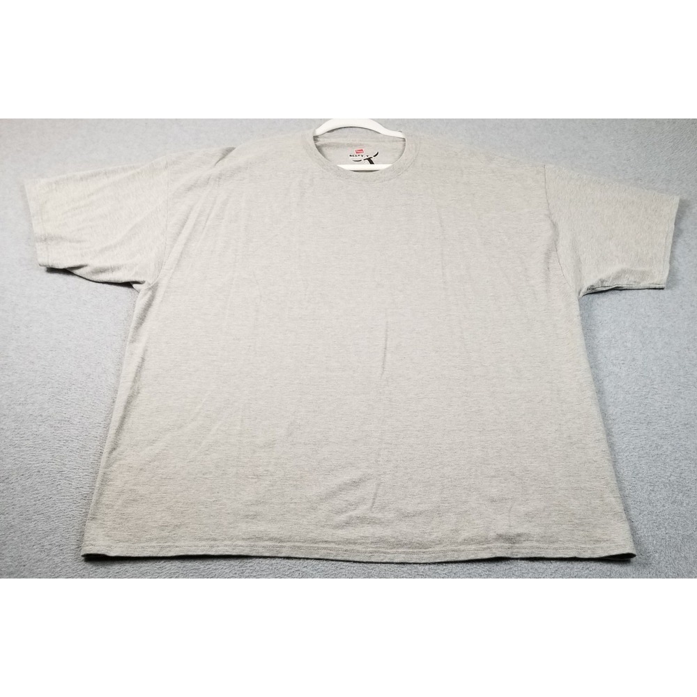 Hanes Beefy-T T-Shirt Men 3XL XXXL Gray Short Sleeve Crew Neck Stretch Basic Tee